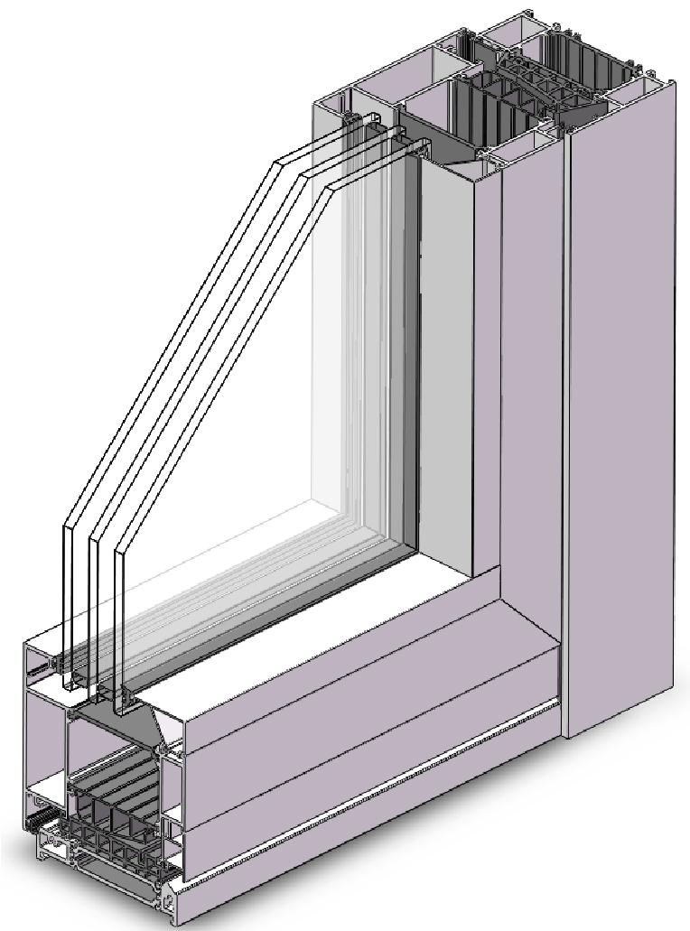 105 series outer side hinged door [K value 0.8]